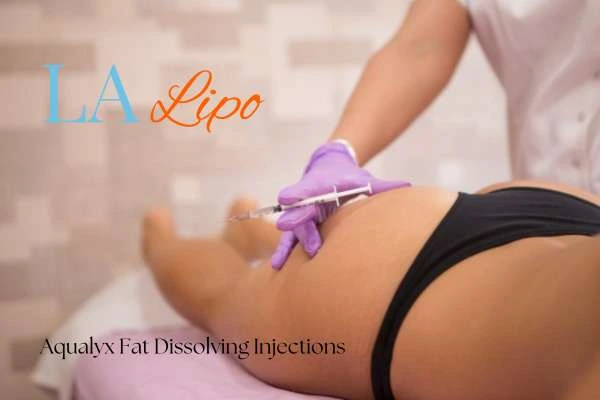 Woman having fat dissolving injections South Yardley on thighs