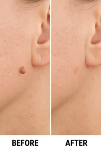 Skin tags removal South Yardley before and after