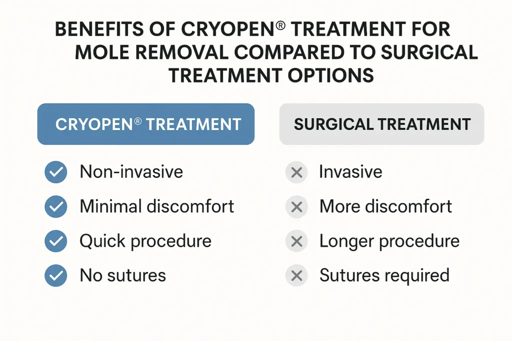 Benefits of facial mole removal South Yardley - call our team today to book a consultation