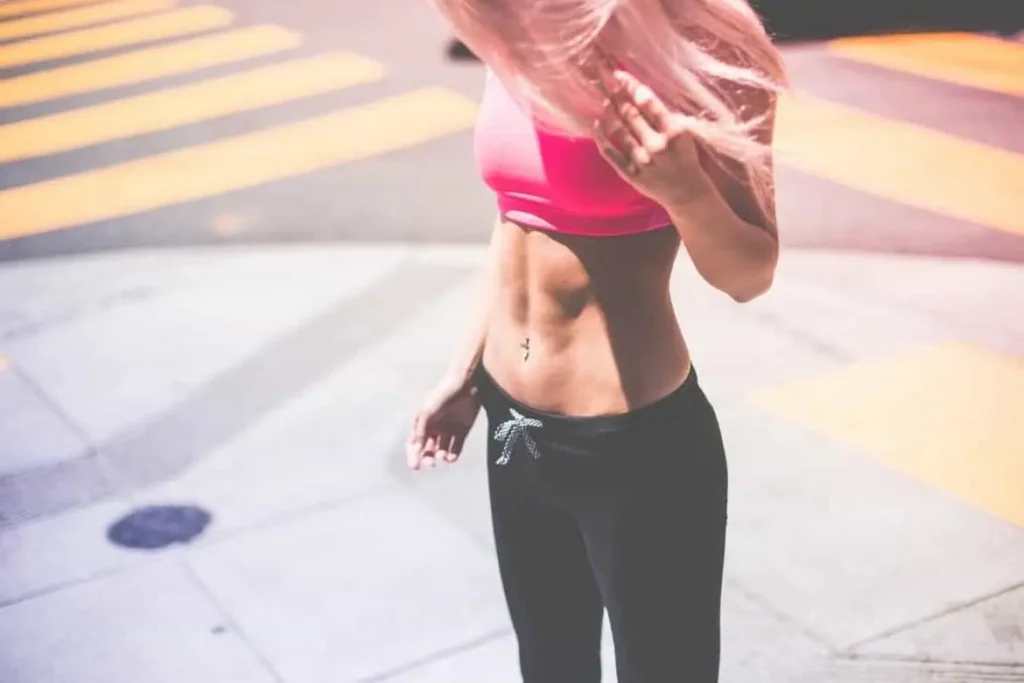Woman with toned stomach after LA-EMS Body Sculpting Treatment South Yardley