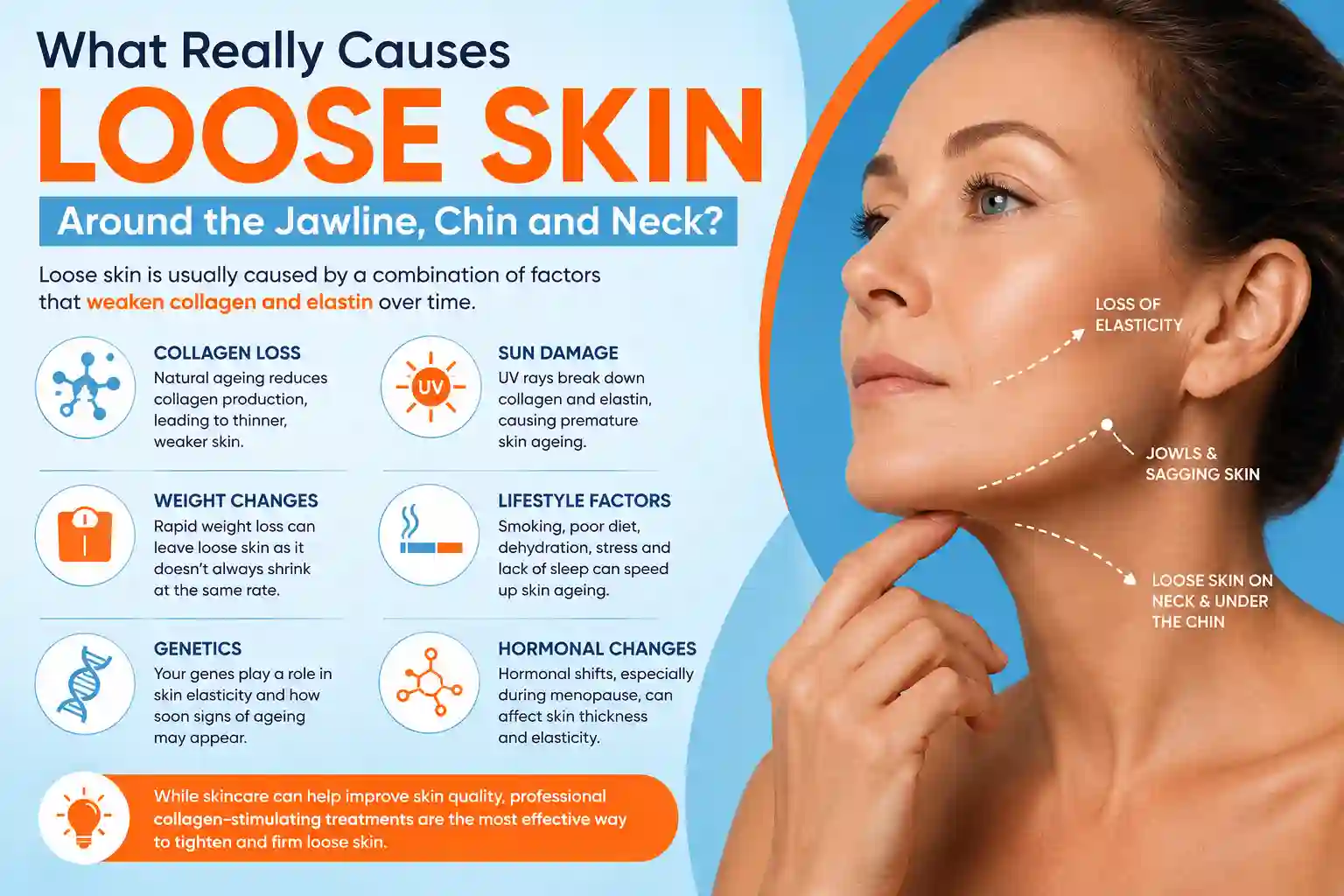 What Really Causes Loose Skin Around the Jawline, Chin and Neck South Yardley?